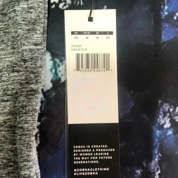 Zobha XXL heather gray athletic crop tank top‎ plus size - Picture 4 of 9